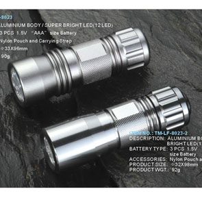ALUMINIUM BODY / SUPER BRIGHT LED(12 LED) flash lights