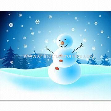 Fashionable Christmas Greeting Card with UV Varnish Surface Finish