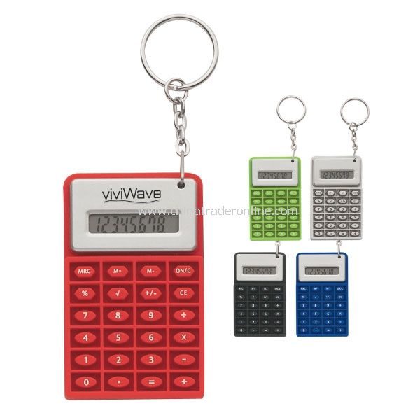 Promotional Super Mini Flexi Calculator Key Chain