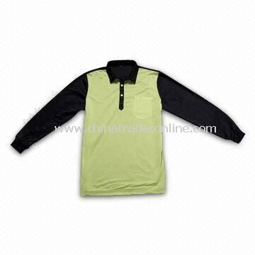 Mens Long-sleeved Golf Shirt, Customized Sizes and ODM Orders are Welcome