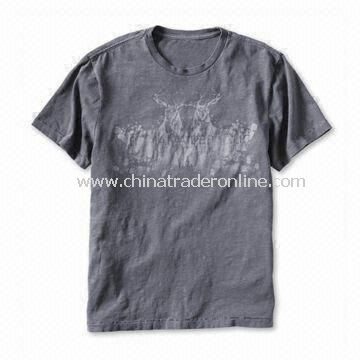 Mens Short Sleeves T-shirt with Logo Printing on the Front or Chest
