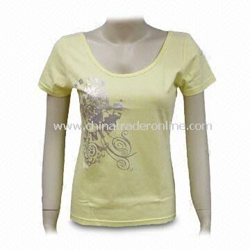 Promotional Womens T-shirt, Made of 100% Cotton, Available in Various Sizes and Colors