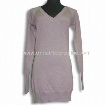 Sweater, Suitable for Women, Weighs 14 to 140g and Made of 100% Wool