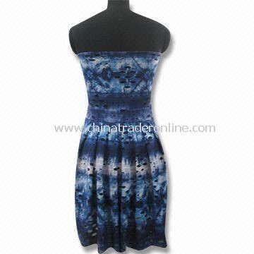Sheath Dress, Made of 100% Polyester, Suitable for Ladies