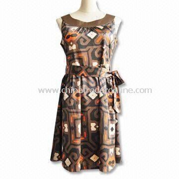 Womens Skirts/Casual Dress, Made of 97% Polyester and 3% Spandex